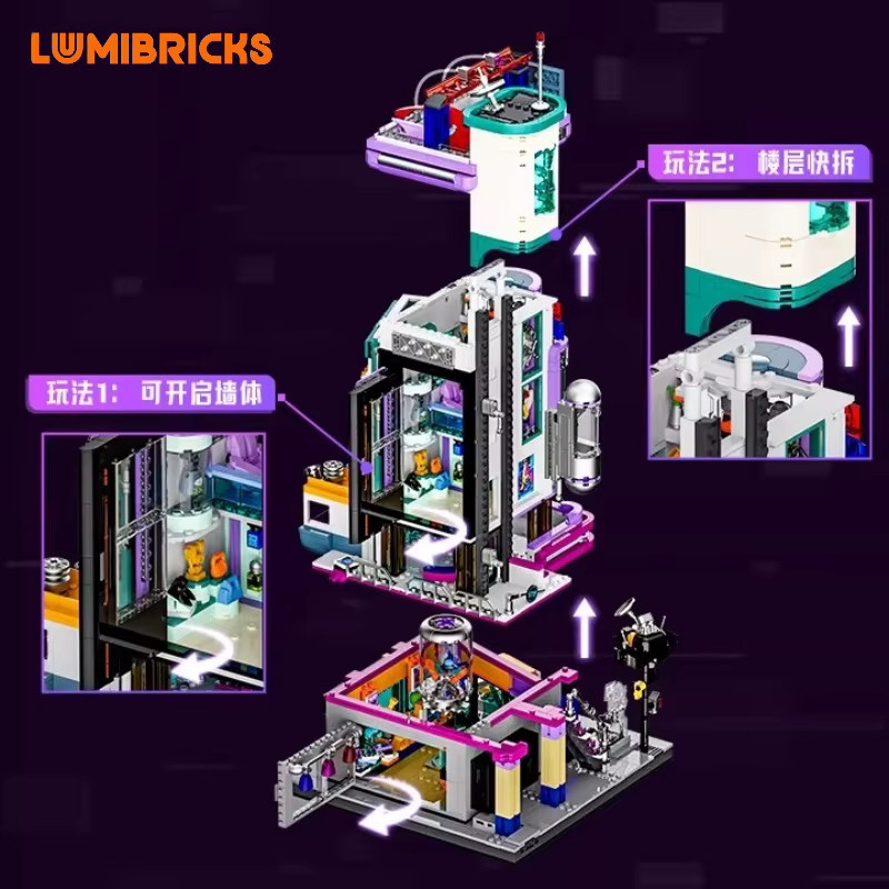 Lumibricks Cyberpunk-Serie Modegeschäft, Bausteine, Straßenansicht - Bild 3