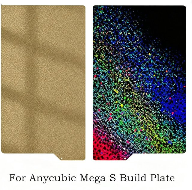 Anycubic Mega S Bauplatte mit glatter und strukturierter PEY+PEI Oberfläche, doppelseitige magnetische Federstahl-Druckplatte, B/T: 220 x 240 mm - Bild 1