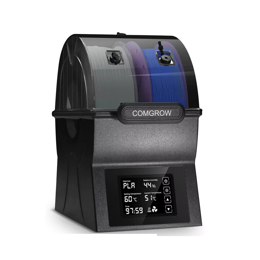 Comgrow SH02 Filament-Trocknerbox mit PTC-Schnellheizung und Touchscreen, Versiegelte Aufbewahrung für PLA PETG TPU ABS, Schwarz - Bild 6
