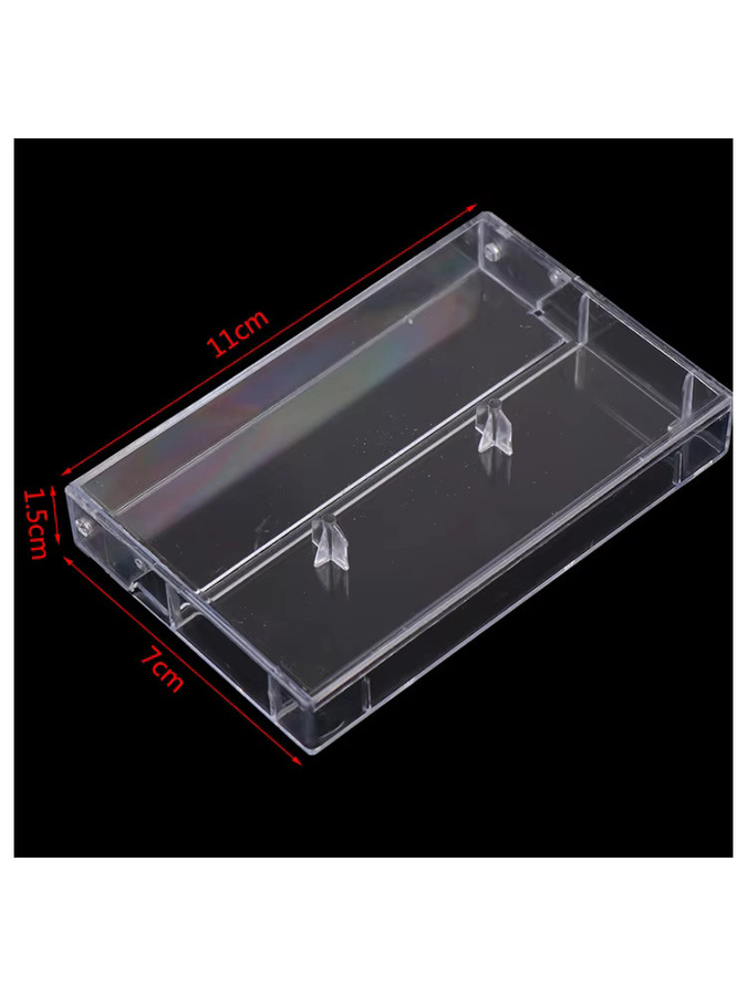 KOQZM 10er Set Transparente Kunststoff-Aufbewahrungsboxen für Audiokassetten Staubdichte Leere Kassettenschachtel-Boxen - Bild 2