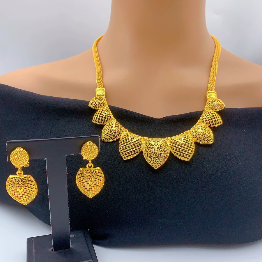 ANIID Schmuck-Set, Halskette, Ohrringe, Herz Anhänger, Gold, Damen - Bild 3