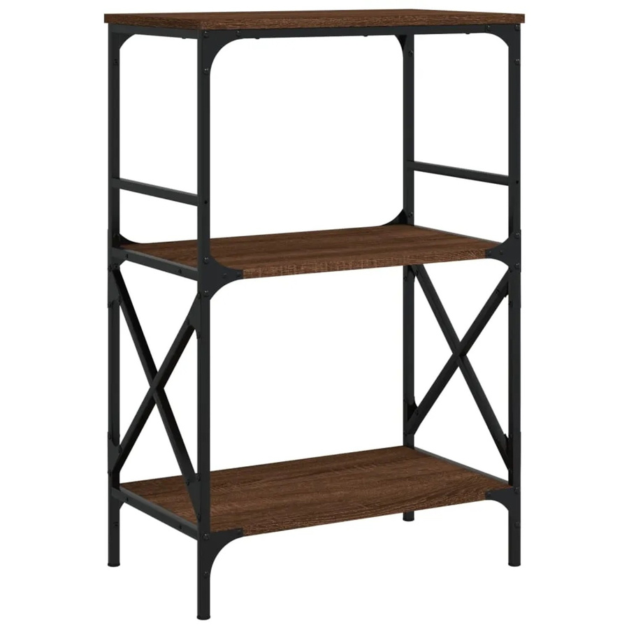 vidaXL Bücherregal im Industrial Design mit 3 Böden, Braun, B/T/H: 59 x 35 x 90,5 cm - Bild 2