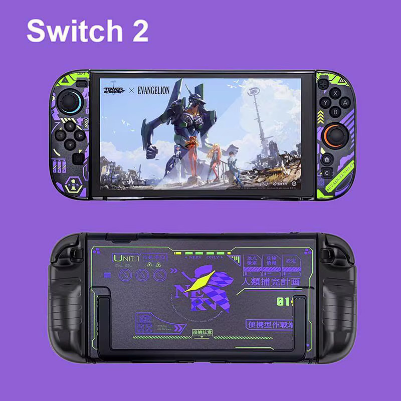 Bandai Switch 2 Matte Hard Case Eva Unit 01 Evangelion Schutzhülle inklusive Displayschutzfolie und Controller-Abdeckung für Nintendo Switch - Bild 2