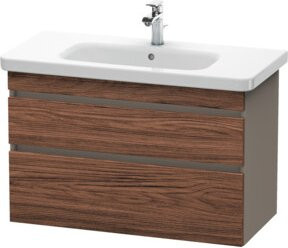 Duravit Waschtischunterschrank DuraStyle in Naturdunkelbraun, wandhängend, B: 93 cm, T: 44,8 cm, H: 61 cm, mit 2 Schubladen - Bild 1