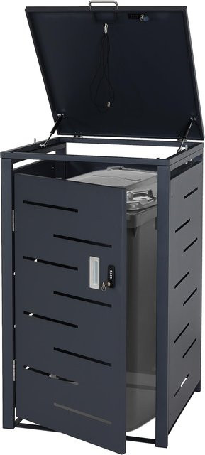 Mülltonnenverkleidung MCW-E83 Mülltonnenbox in Anthrazit aus Stahl, B/T/H: 103 x 60 x 62 cm - Bild 1