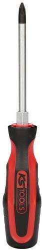 KS Tools ERGOTORQUEplus Kreuzschlitz-Schraubendreher PH 2 in Rot aus Stahl, Länge: 205 mm - Bild 1