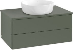 V&B Waschtischunterschrank Antao mit Beleuchtung, Farbe: Grau, B/T/H: 80 x 36 x 50 cm - Bild 1