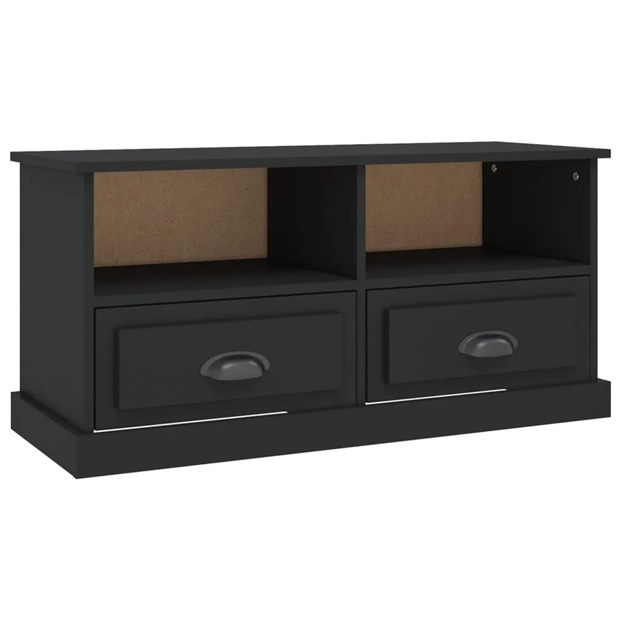 vidaXL TV-Schrank aus Holzwerkstoff in Schwarz matt, B/T/H: 93 x 35,5 x 45 cm - Bild 2