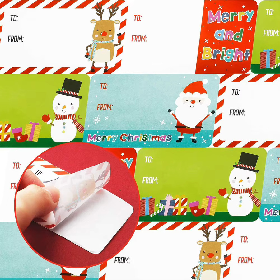 500 Stück Weihnachtsaufkleber in Multicolour für DIY Geschenke, Umschläge und Süßigkeiten-Tüten - Bild 2