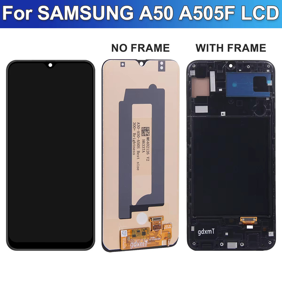 Samsung Galaxy A50 A505 LCD Display mit Rahmen in Schwarz als Ersatz Digital Touch Screen - Bild 4