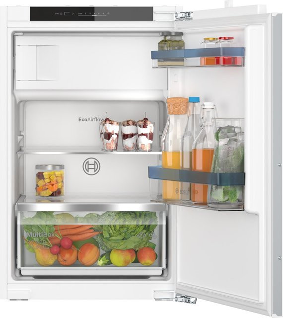 Bosch Einbau-Kühlschrank mit Gefrierfach in Weiß mit LED-Innenbeleuchtung und Super-Cooling - Bild 1