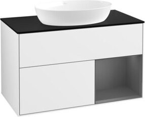 V&B Waschtischunterschrank Finion 100 Wandbeleuchtung in Weiß lackiert B/T/H: 100 x 50,1 x 50,1 cm - Bild 1