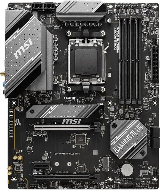 MSI B650 ATX Mainboard für AMD AM5 mit DDR5, Wi-Fi, Bluetooth und USB-C in Schwarz - Bild 1
