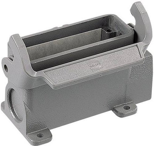 Sockelgehäuse Harting Han 16A-asg1-LB-21 in Grau aus Aluminium - Bild 1