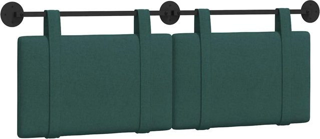 vidaXL Wandmontiertes Polsterpaneel aus Stoff in Dunkelgrün B: 130 cm, H: 55 cm, T: 5 cm - Bild 1