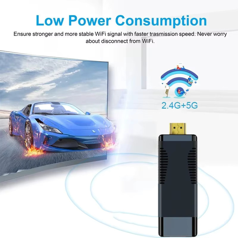 CLIBABIQBOX S96 4K ATV Android 13 TV-Stick mit Allwinner H313 Quad-Core, 8GB RAM, 128GB Speicher, 4K UHD, Dual-WLAN 4G/5G, Bluetooth 5.0 und Sprachfernbedienung in Schwarz - Bild 3