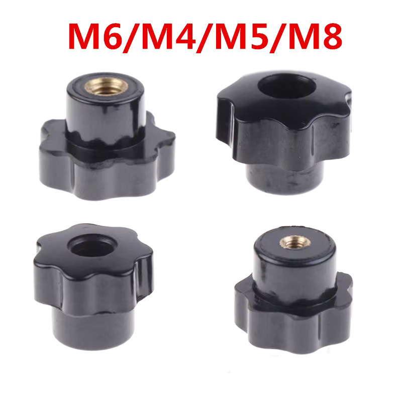 Verzinkte Sternkopfmuttern aus Stahl mit Außengewinde in Schwarz für Industrieanlagen M4/M5/M6/M8 - Bild 2