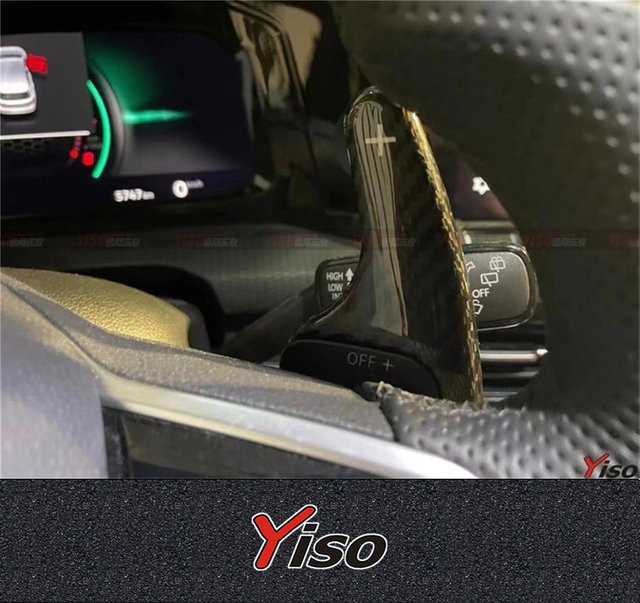 Yiso Carbonfaser Aerodynamik-Kit und Lenkrad-Schaltwippen für Golf 8 R GTI Rline Aspec in Schwarz - Bild 1
