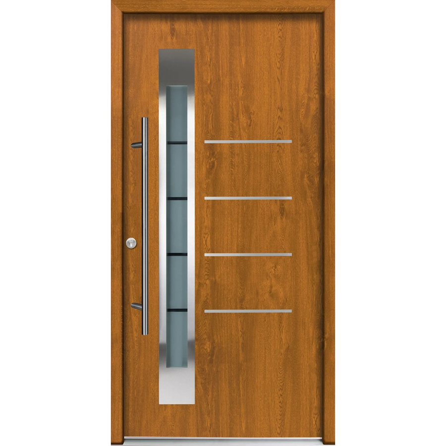 Splendoor Thermospace Haustür Berlin Prime in Golden Oak mit Glaseinsatz, Farbe Braun/Gold, H x B: 210 x 110 cm - Bild 2
