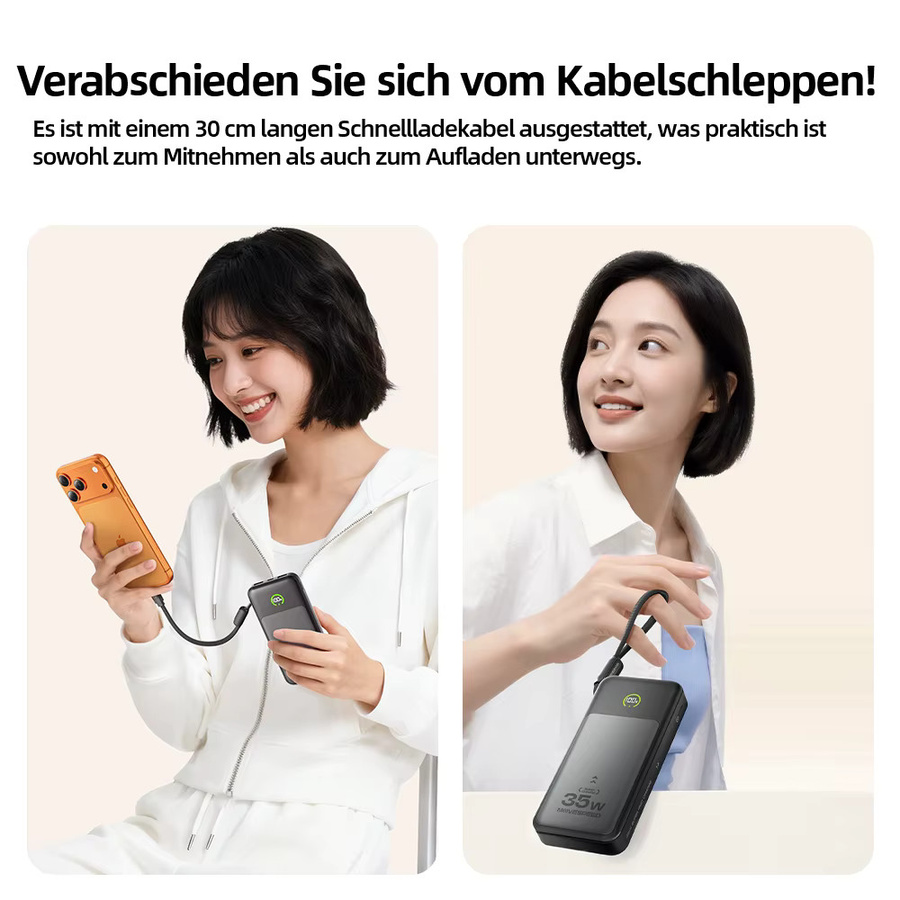 MOVESPEED P20 Powerbank 20000mAh mit PD 35W Schnellladefunktion und LFP-Akku in Schwarz - Bild 6
