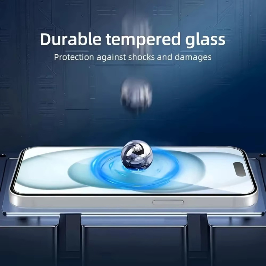 3er-Pack Full Cover Displayschutzfolie aus gehärtetem Glas für Apple iPhone in Transparent - Bild 4