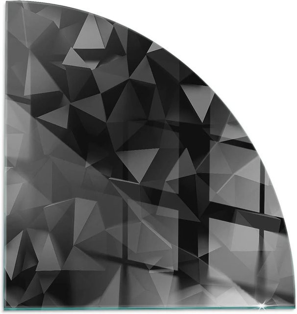 Tulup Glasplatte für Kamin in Schwarz, B/B: 100 x 100 cm - Bild 1