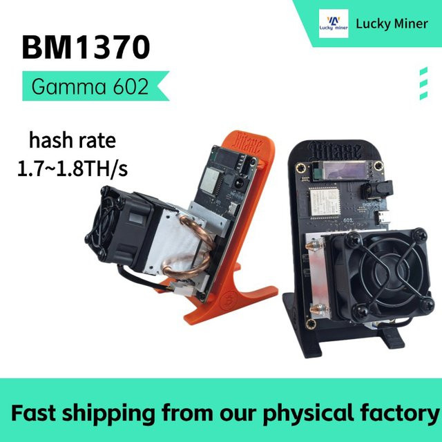 Bitaxe Gamma 602 Bitcoin Solo Mining Machine, 1,7-1,8 TH/s Open-Source-Lottery-Miner mit Antminer BM1370-Chip, Orange - Bild 1