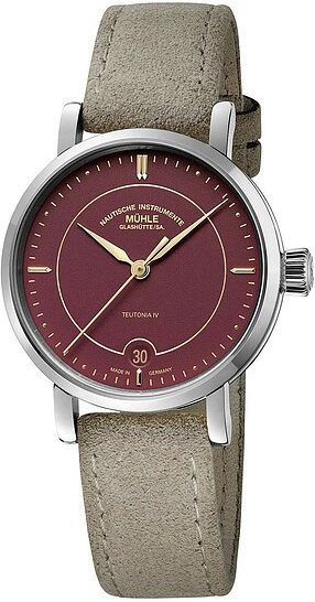 Mühle Glashütte Damenuhr, Automatik, Edelstahl, Leder, 33,5 mm - Bild 1