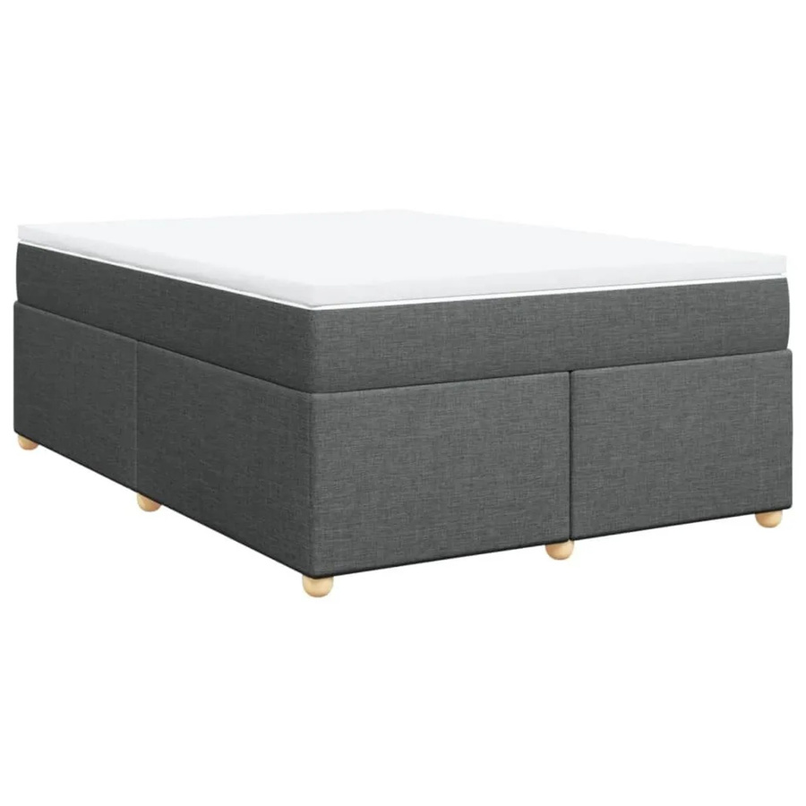 vidaXL Boxspringbett Hybrid mit Matratze Dunkelgrau B/T/H: 140 x 200 cm - Bild 2