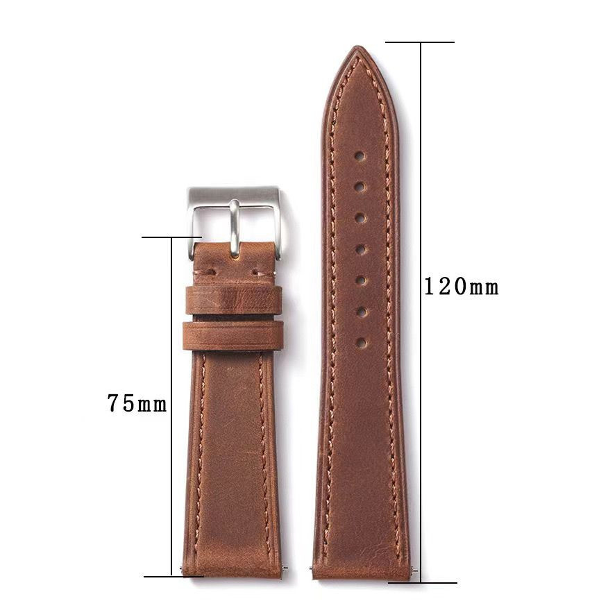 Foucsontop Uhrenarmband Leder, braun, Unisex - Bild 2
