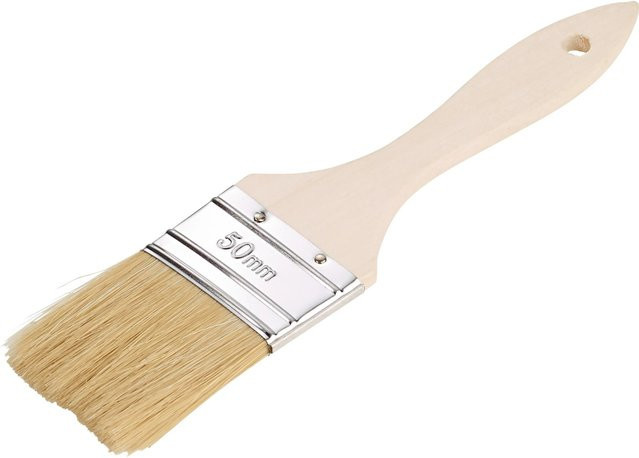 LUX-TOOLS Flachpinsel aus Holz für wasserbasierte und lösungsmittelbasierte Farben, Breite: 50 mm - Bild 1