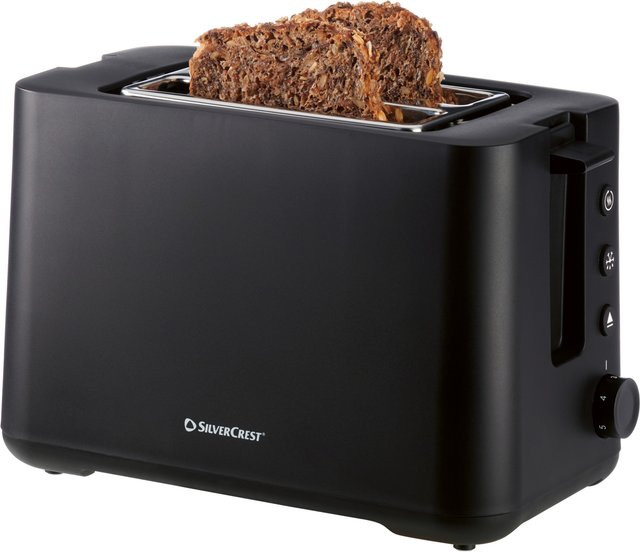 SILVERCREST Toaster STK 870 D2 aus Kunststoff und Edelstahl in Schwarz mit Timer - Bild 1