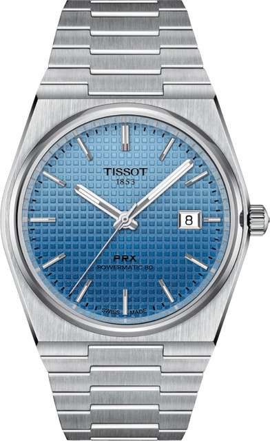 Tissot Herrenuhr PRX Powermatic-80, Automatik, Edelstahl, Blau, 40 mm - Bild 1