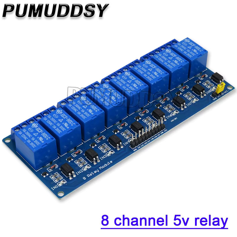 PUMUDDSY Relaismodul mit Optokoppler für Arduino in Blau, wählbar als 1, 2, 4, 6 oder 8-Kanal mit 5V oder 12V Ausführung - Bild 2