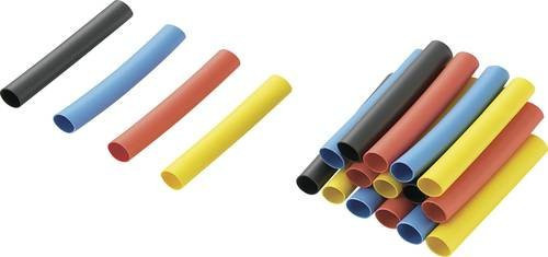 TRU Components Schrumpfschlauchsortiment Bunt mit 40 Stück, Durchmesser 4.80 mm und 2.40 mm, Schrumpfrate 2:1 - Bild 1