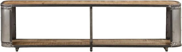 vidaXL TV-Schrank aus Massivholz Mango und Stahl in Braun, B/T/H: 150 x 30 x 40 cm - Bild 1