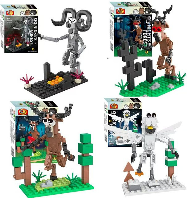 HOVFELER Monster-Hirsch-Bausteine im Wald, 99-teiliges Set, ab 8 Jahren - Bild 1