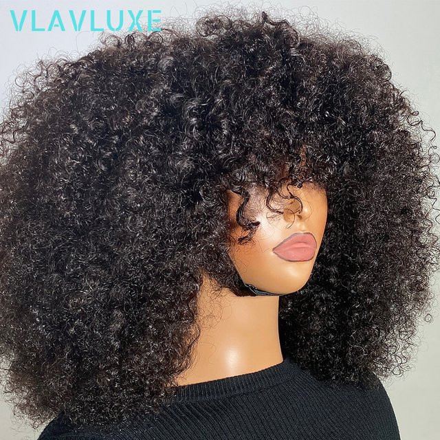 VLAVLUXE Afro Kinky Curly Lace Front Perücke aus Echthaar, Damen - Bild 1