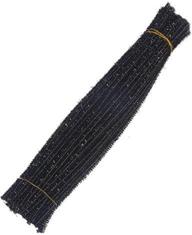 changxinkan Chenille-Stiele Bastelzubehör, 100 Stück, schwarz - Bild 1