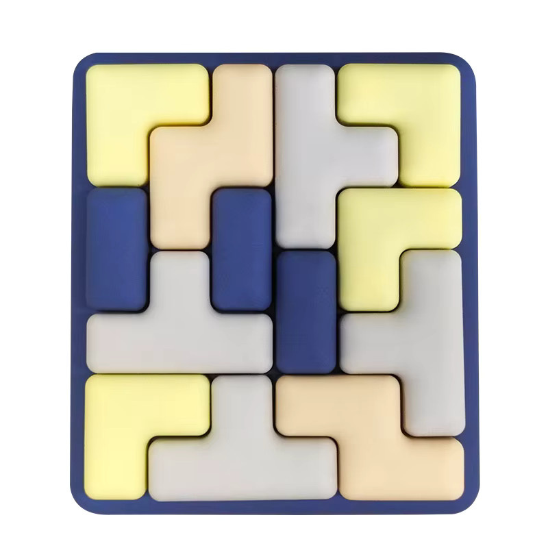 Tangram Puzzle, Silikon, Blau, Bunt / Mehrfarbig - Bild 2