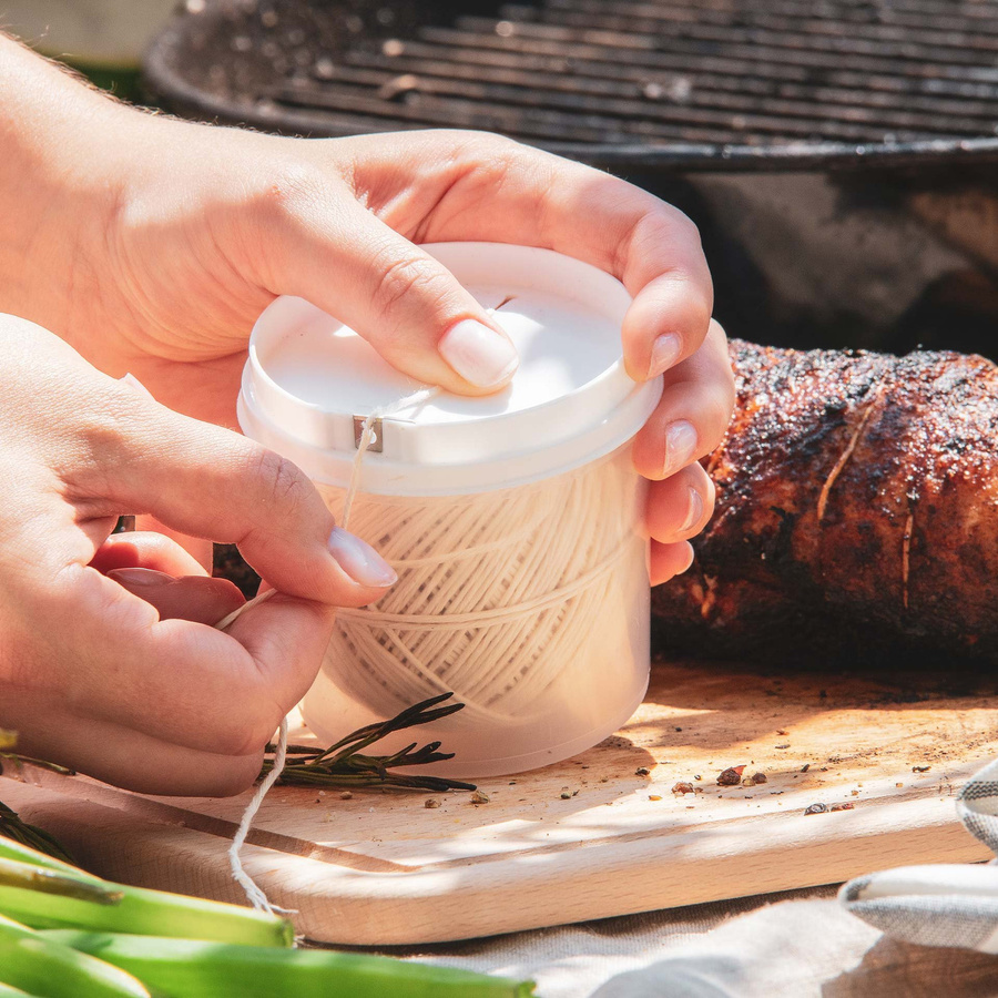 Fackelmann Grill- und Bratenschnur Set 2-teilig aus weißer Baumwolle - Bild 2
