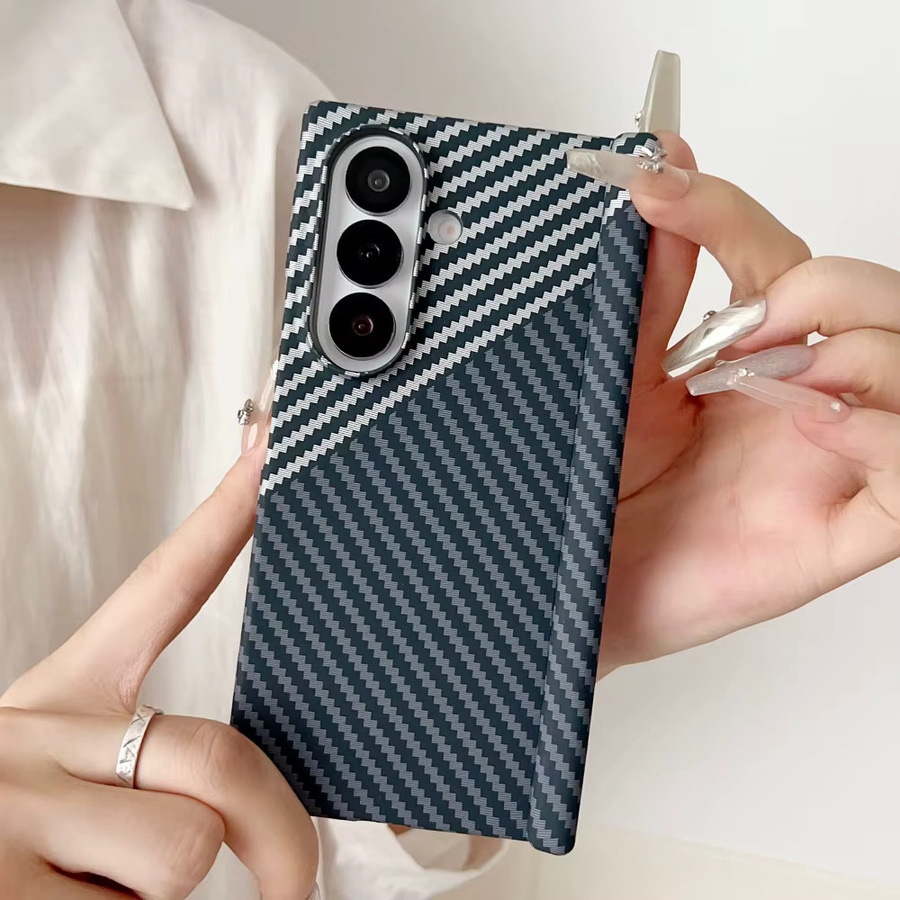 Magnetische Carbonfaser-Schutzhülle mit Scharnier für Samsung Galaxy Z Fold 8 7 6 5 in Blau - Bild 2
