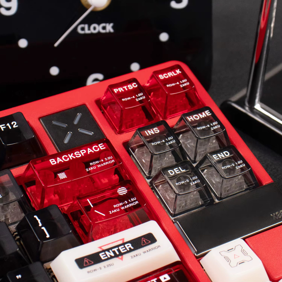 Venit Keys Tastenkappen Set aus transparentem PC im Cherry Profile, 141 Tasten in Schwarz und Rot für mechanische Tastaturen mit MX Cherry Switches - Bild 2