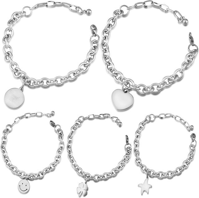 Neue Glück Armband, Edelstahl, Silber, Damen, 18 cm - Bild 1