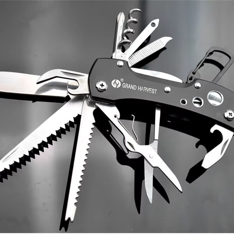 LISM 11 in 1 Multifunktions-Klappmesser in Schwarz für Outdoor, Camping und EDC - Bild 2