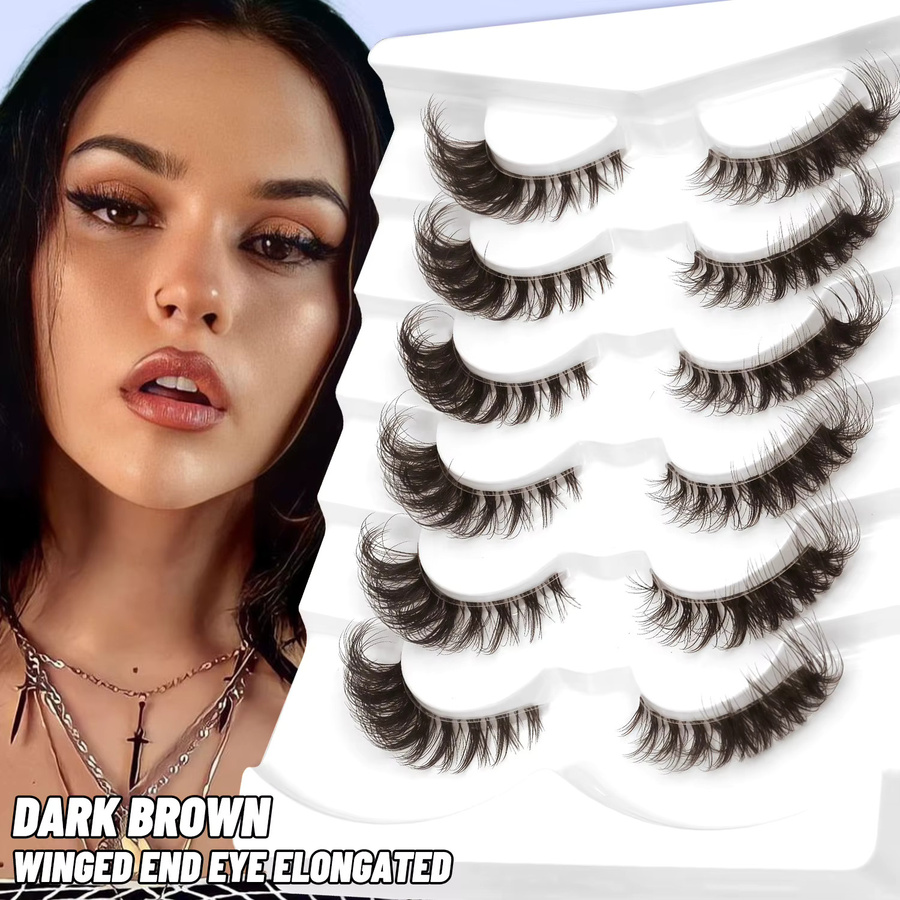 VELTRINAY Künstliche Wimpern, braun, Unisex - Bild 3