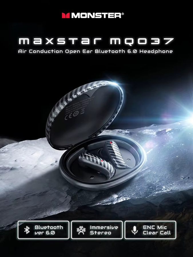 Monster MQO37 Open-Ear OWS Bluetooth 6.0 Kopfhörer mit Luftleitung, IPX5 wasserdicht, Wireless Sport-Ohrbügel-Kopfhörer - Bild 7