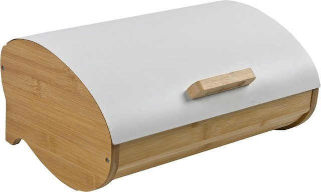 Mömax Brotbox Svea aus Holz und Bambus in Weiß - Bild 1