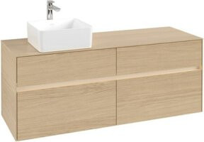 V&B Waschtischunterschrank Collaro in Nord Eiche mit LED-Beleuchtung, B/H/T: 140 x 54,8 x 50 cm - Bild 1