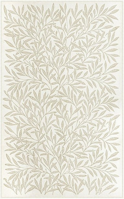 Lahome Botanischer Teppich in Grün und Beige, Waschbarer Boho Blattteppich mit Monstera-Design, Rutschfeste Matte für Wohnzimmer und Esszimmer, B/T: 40 x 60 cm - Bild 1